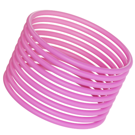 Estructura en espiral rosa  3D Icon