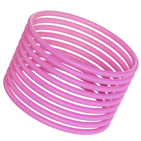 Estructura en espiral rosa  3D Icon