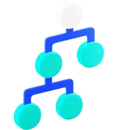 Estructura jerárquica  3D Icon