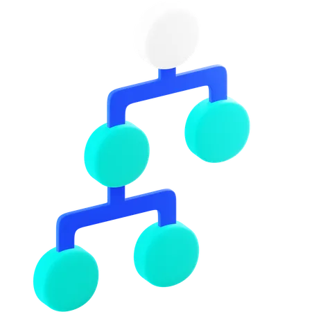 Estructura jerárquica  3D Icon