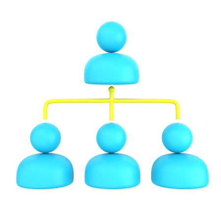 Estructura organizativa  3D Icon