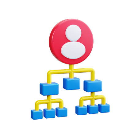 Estructura organizativa  3D Icon