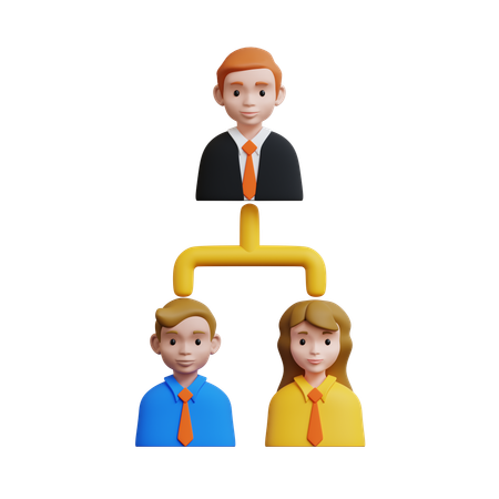 Estructura organizativa  3D Icon