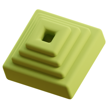 Estructura piramidal  3D Icon