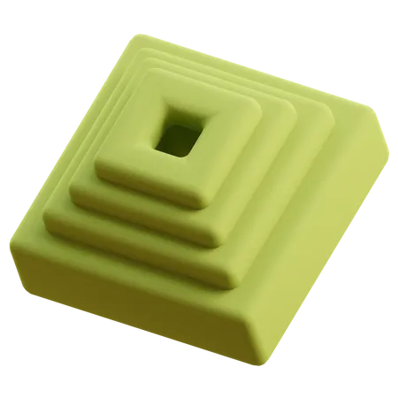 Estructura piramidal  3D Icon