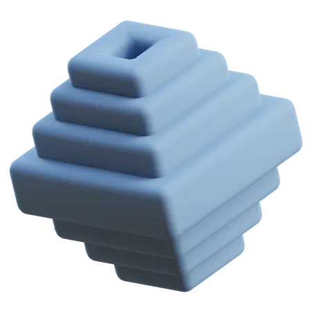 Estructura piramidal  3D Icon