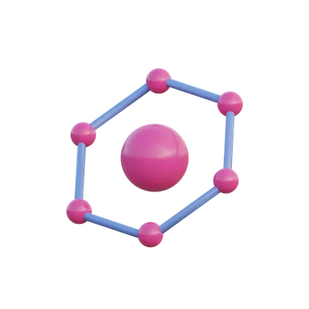 Estructura química  3D Illustration
