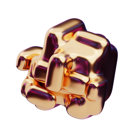 Estrutura agrupada abstrata cromática  3D Icon