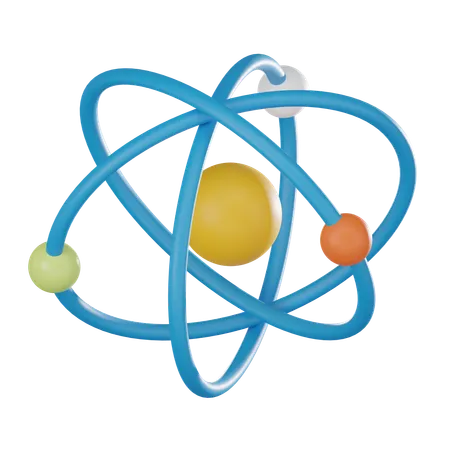 Estrutura Atomica Visual Em Perfeito Para Materiais Educacionais E Conceitos Cientificos Ilustracao 3 D 3D Icon