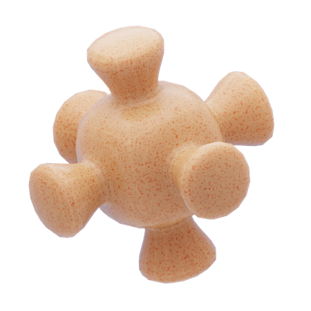 Estrutura celular orgânica de resina plástica  3D Icon