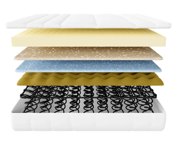 Estrutura de colchão de material de folha  3D Icon