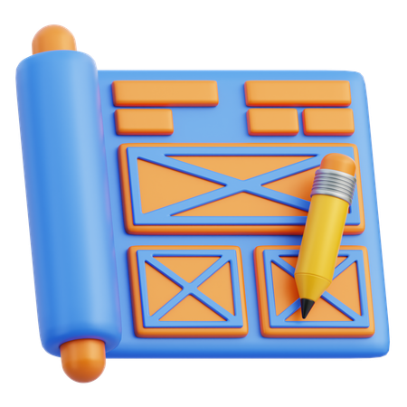 Estrutura de arame  3D Icon