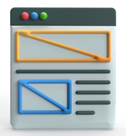 Estrutura de arame  3D Icon