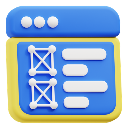 Estrutura de arame  3D Icon