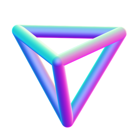 Estrutura de arame triangular  3D Icon