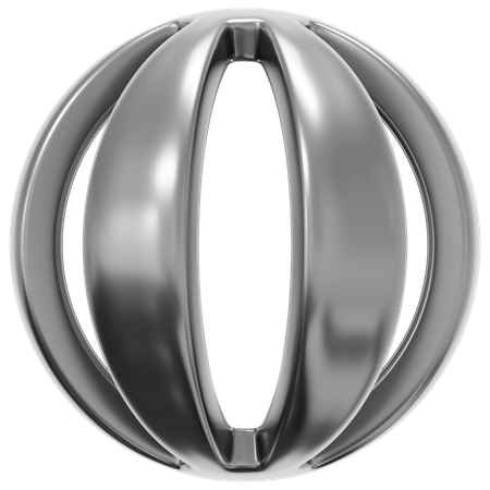 Estrutura de metal cromado  3D Icon