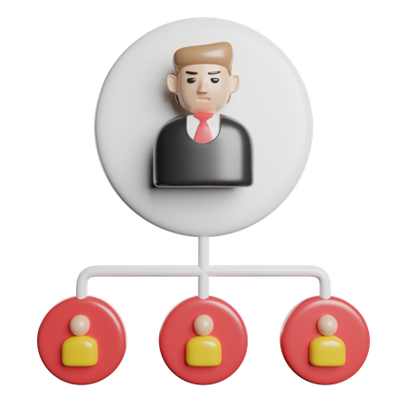Estrutura de funcionários  3D Icon