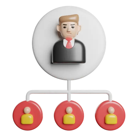 Estrutura de funcionários  3D Icon