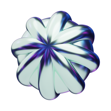 Estrutura espiral abstrata cromática de estrela  3D Icon