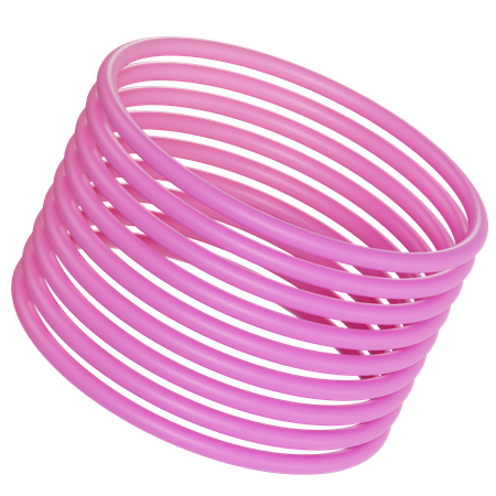 Estrutura Espiral Rosa  3D Icon