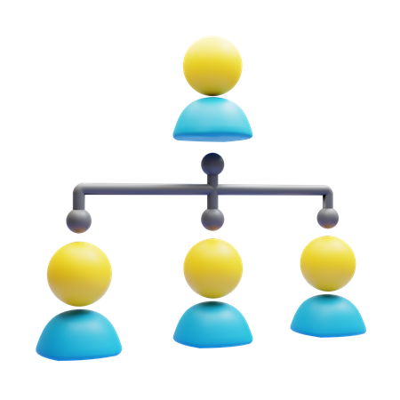 Estrutura organizacional  3D Icon