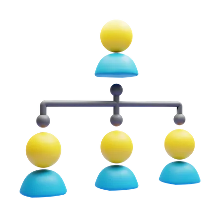 Estrutura organizacional  3D Icon