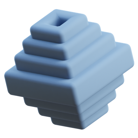 Estrutura piramidal  3D Icon