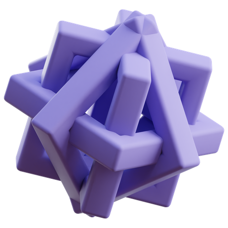 Estrutura triangular  3D Icon