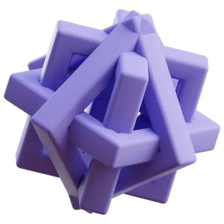 Estrutura triangular  3D Icon