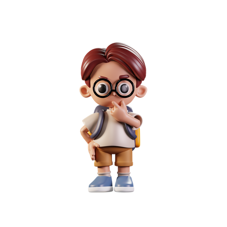 Estudante curioso  3D Icon