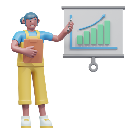 Análise de negócios de doações estudantis  3D Illustration