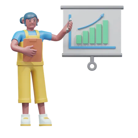 Análise de negócios de doações estudantis  3D Illustration