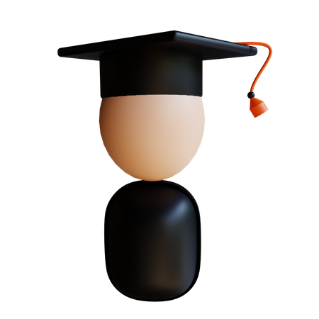 Estudante de graduação  3D Illustration