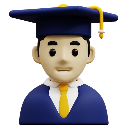 Estudante graduado  3D Icon