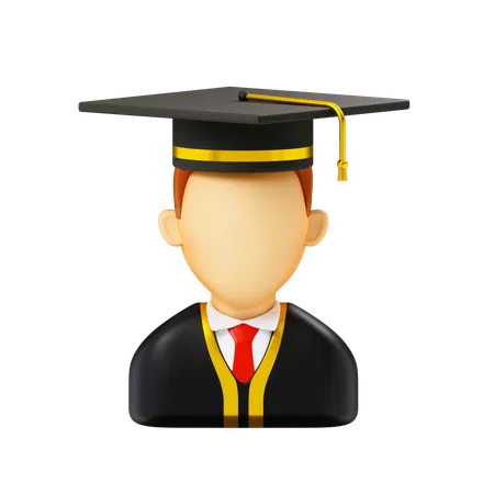 Estudante graduado  3D Icon