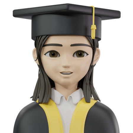 Estudante graduado  3D Icon