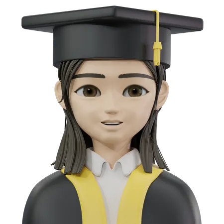 Estudante graduado  3D Icon