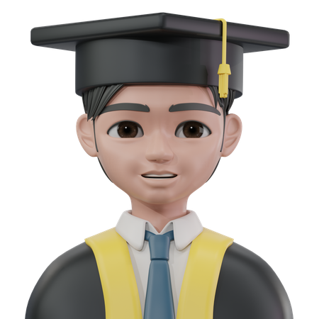 Estudante graduado  3D Icon