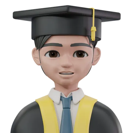 Estudante graduado  3D Icon