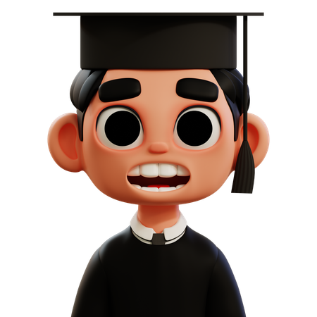 Estudante graduado  3D Icon