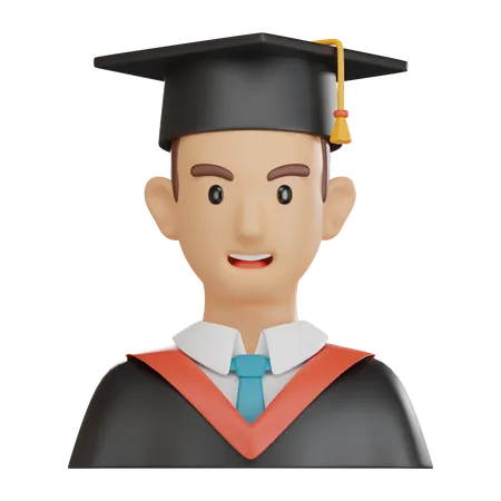 Estudante graduado  3D Icon