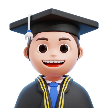 Estudante graduado  3D Icon