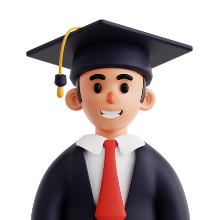 Estudante graduado  3D Icon