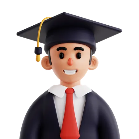 Estudante graduado  3D Icon