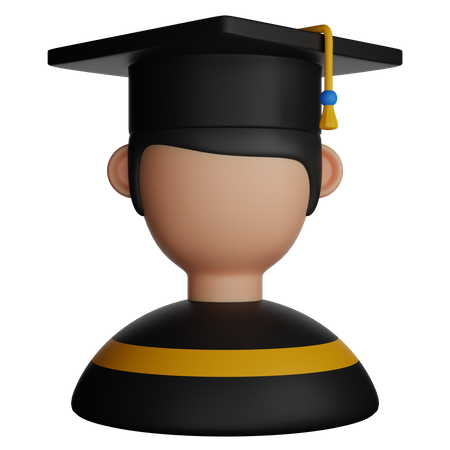 Estudante graduado  3D Illustration