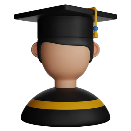 Estudante graduado  3D Illustration