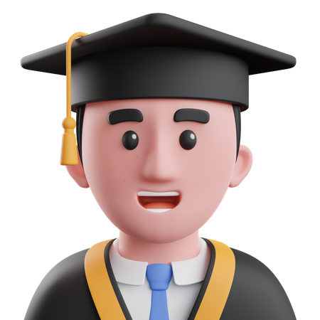 Estudante graduado  3D Illustration