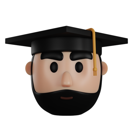 Estudante graduado  3D Icon