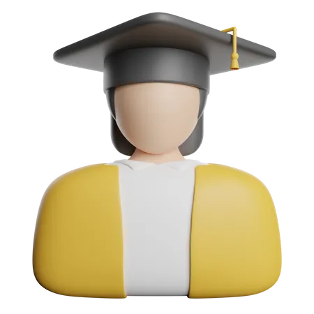 Estudante graduado  3D Icon