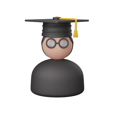 Estudante graduado  3D Icon